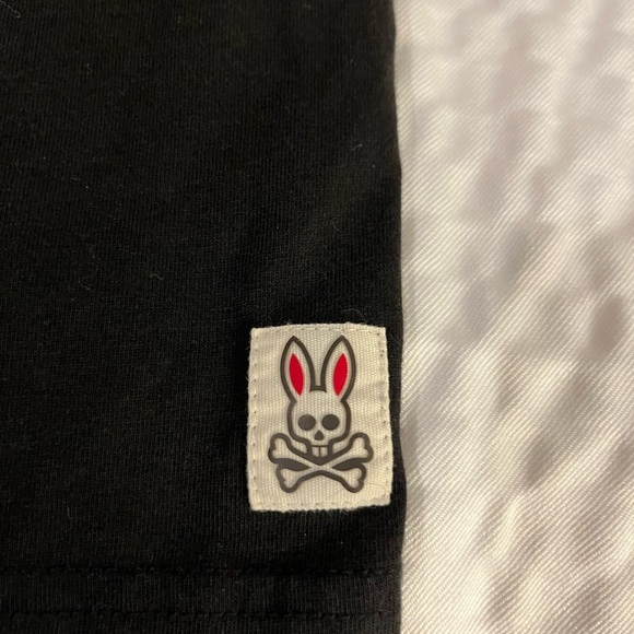 Psycho Bunny Black Tee with Skull Bunny Patch Size 5XLT - Picture 2 of 8